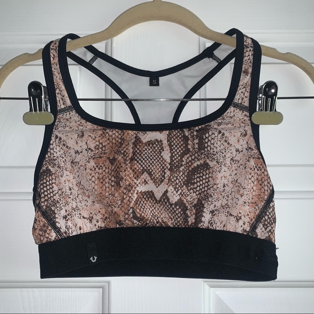 True Religion Bodied Python Bralette Crop Top Sz S - image 2